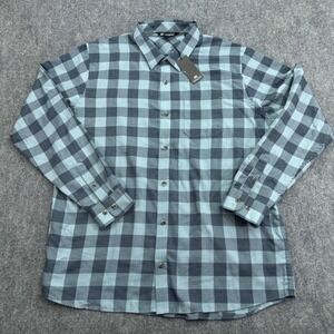 Travis Mathew Shirt Mens XXL 2XL Check Long Sleeve Button Up Performance Stretch